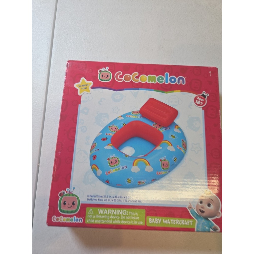 New Cocomelon Baby Watercraft Inflatable Float Floatie Pool Swimming Ages 18M +